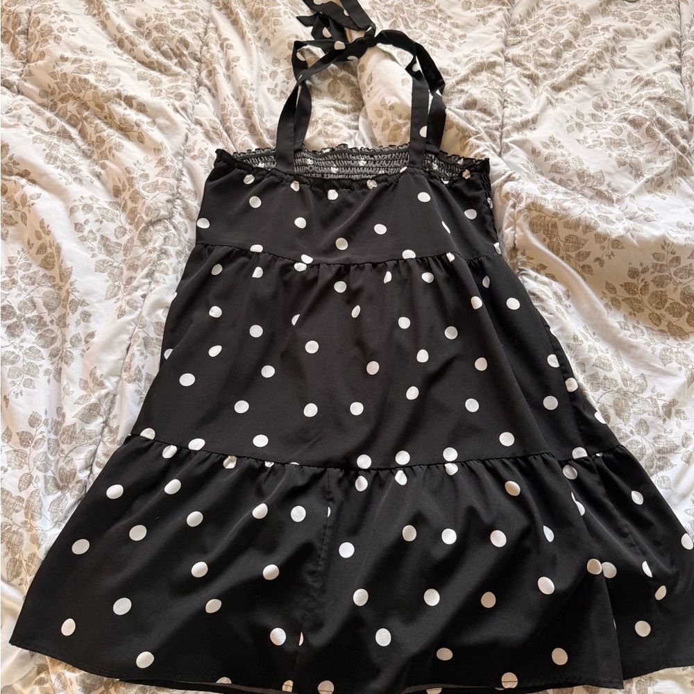 Black and White Polka Dot Dress